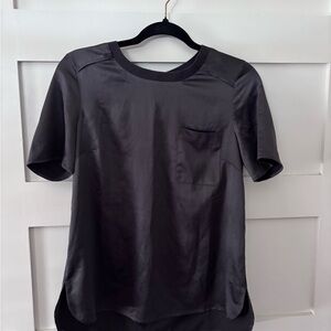 Les Serein Black Satin Top